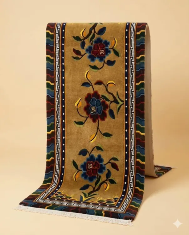 Tibetan Floral Runner Rug
