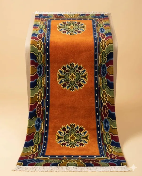 Tibetan Cloud-Band Medallion Runner