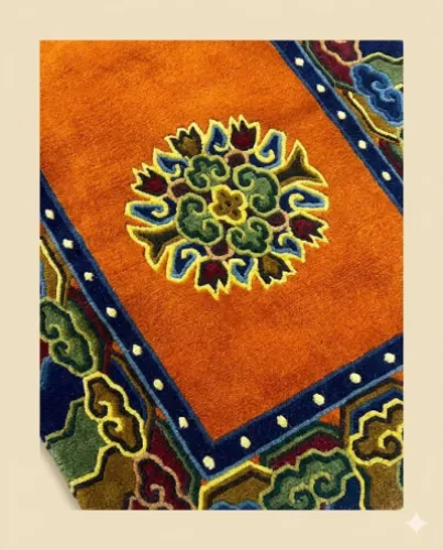 Tibetan Cloud-Band Medallion Runner