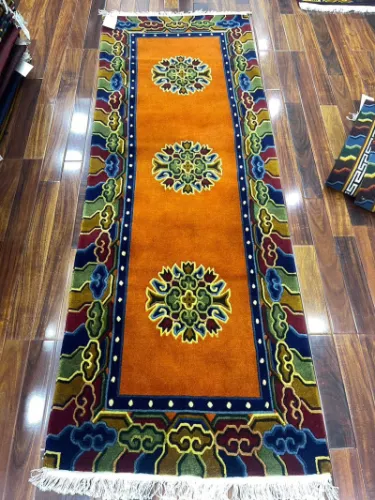 Tibetan Cloud-Band Medallion Runner